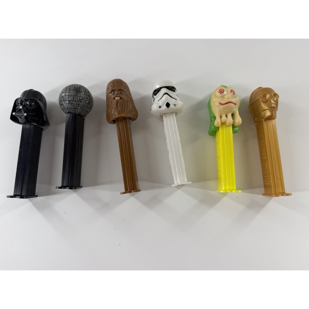 Vintage PEZ Dispenser Lot Star Wars Ghostbusters‎ Slimy Sid C3PO Vader